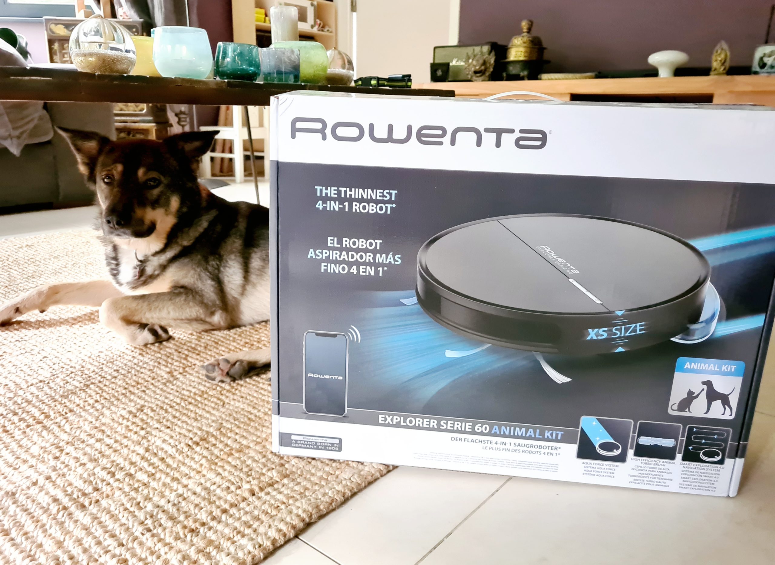 L apirateur robot Rowenta Explorer Serie 60 Animal Kit son